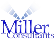 Logo Miller Consultants met molen als beeldmerk